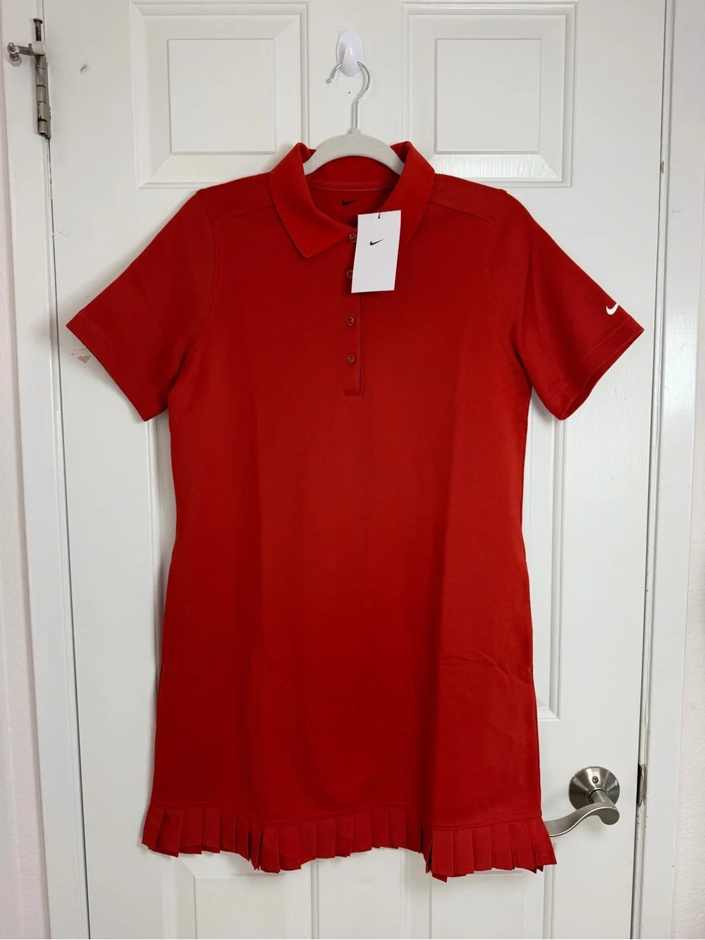 Nike Women's Golf Polo Dress w Pockets Medium Dragon Orange IF8522-626